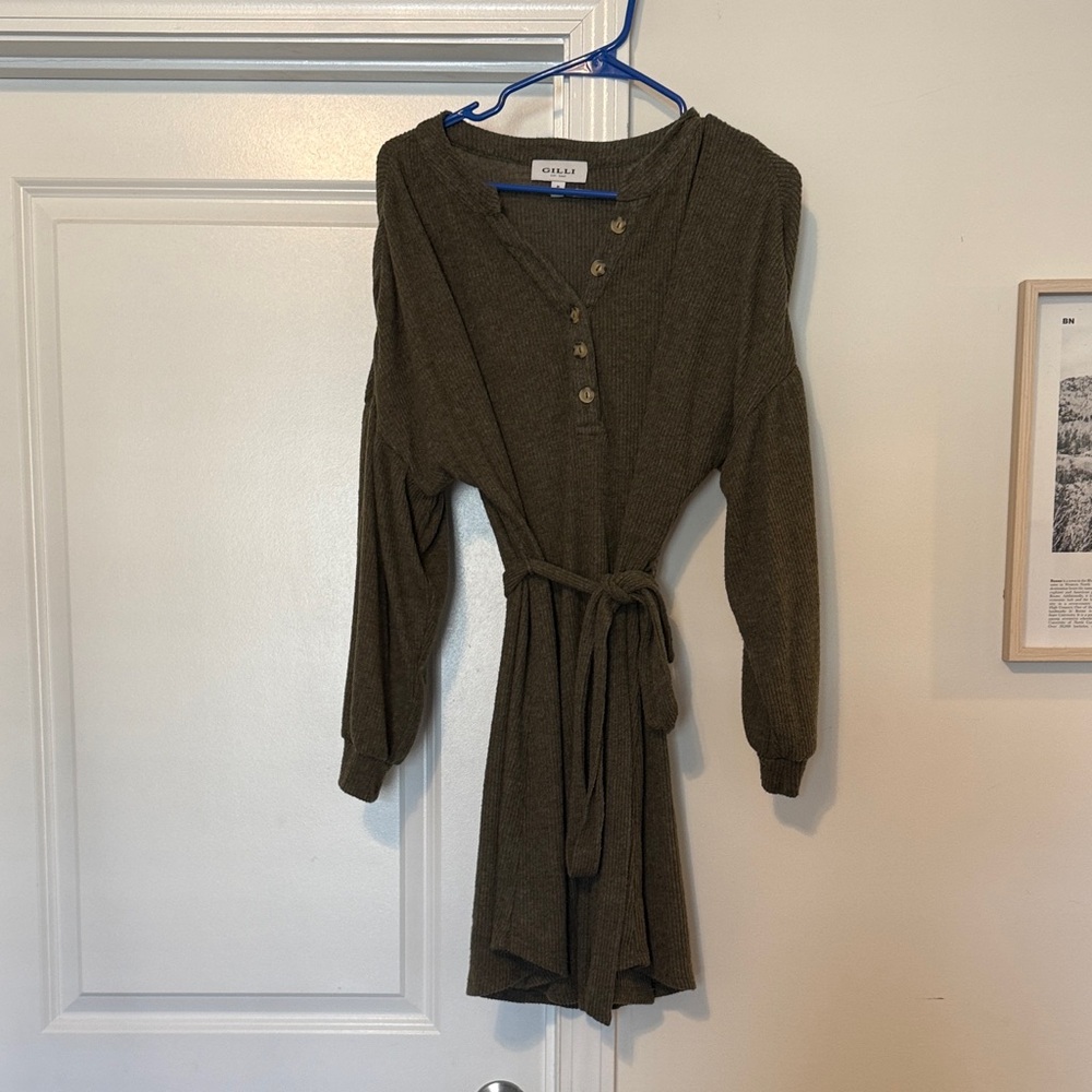 Pinkblush Olive Long Sleeve Dress